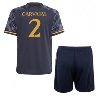 Real Madrid Daniel Carvajal #2 Auswärts Trikotsatz Kinder 2023-24 Kurzarm (+ Kurze Hosen)
